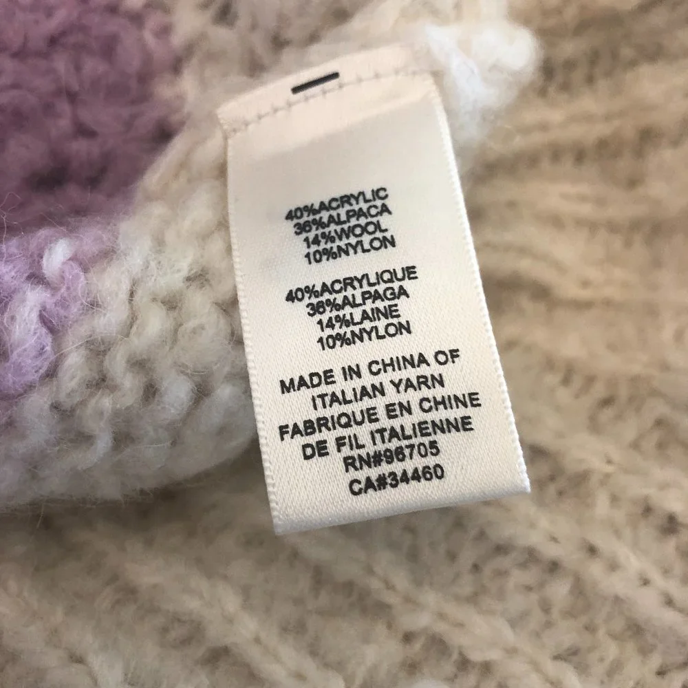 Rebecca Taylor Fluffy Stripe Pullover Sweater